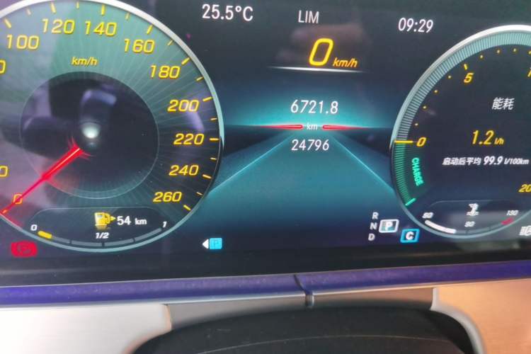 Used Mercedes-Benz E-Class 2021 E 300 Coupe Odometer Close Up