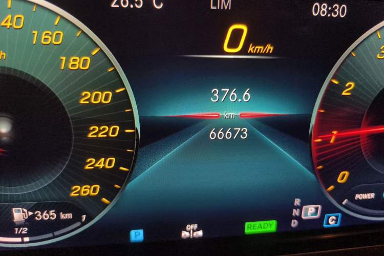 Used Mercedes-Benz E-Class 2021 E 260 L Sport Edition Odometer Close Up