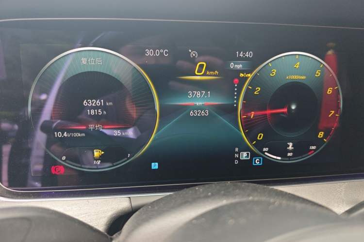 Used Mercedes-Benz E-Class 2022 Revised E 300 L Sporty and Stylish Edition Odometer Close Up