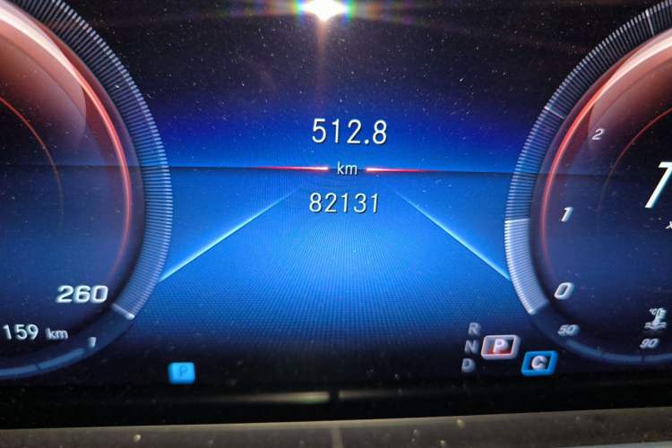 Used Mercedes-Benz E-Class 2022 E 300 L Stylish Model Odometer Close Up
