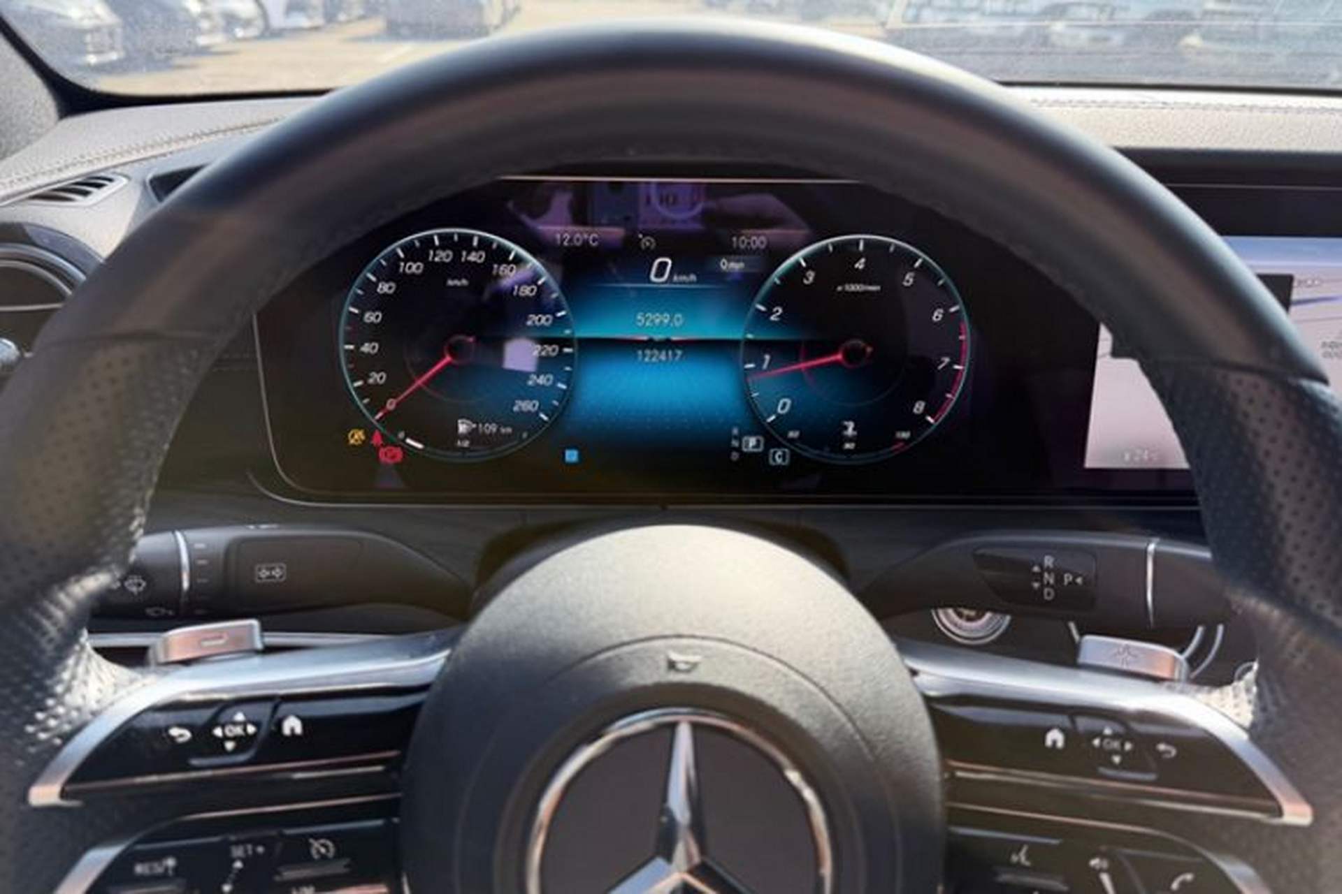 Used Mercedes-Benz E-Class 2022 E 300 L Sporty and Stylish Model Odometer Close Up