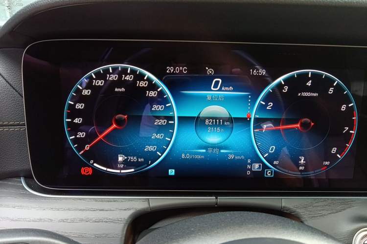 Used Mercedes-Benz E-Class 2022 Revised E 300 L Sporty and Stylish Edition Odometer Close Up