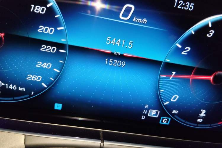 Used Mercedes-Benz E-Class 2022 Revised E 300 L Sporty and Stylish Edition Odometer Close Up