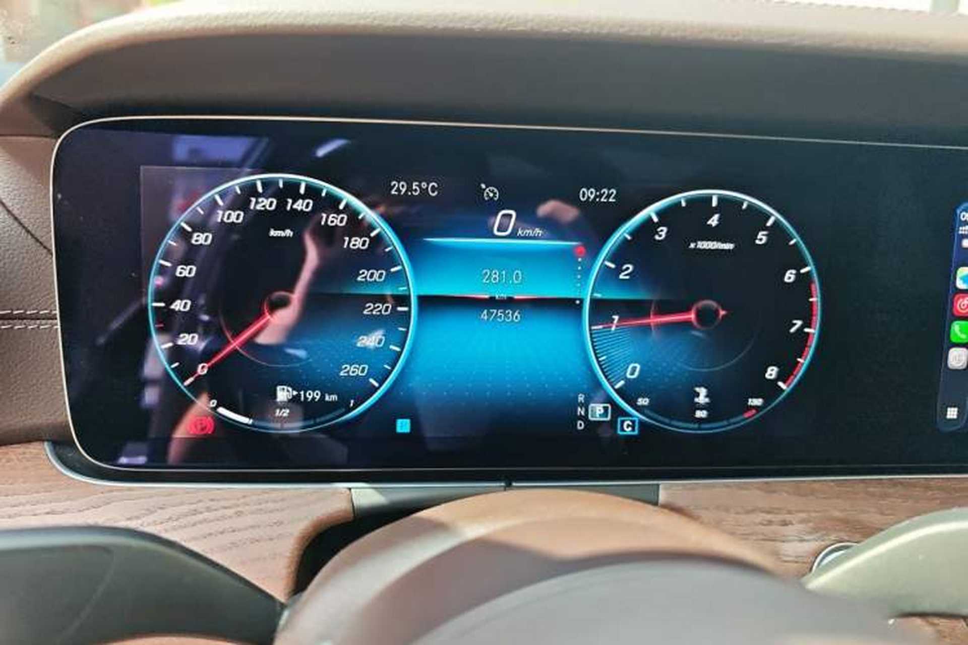 Used Mercedes-Benz E-Class 2022 Second Facelift E 300 L Luxury Edition Odometer Close Up