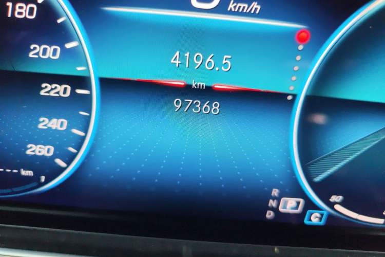 Used Mercedes-Benz E-Class 2022 E 300 L Stylish Model Odometer Close Up