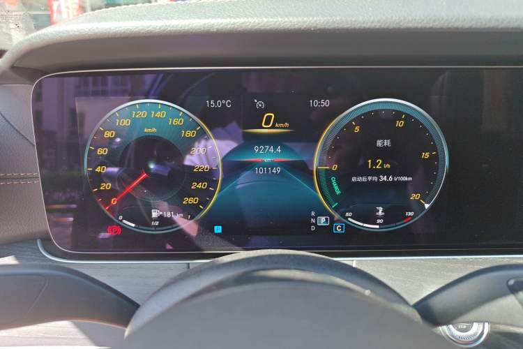 Used Mercedes-Benz E-Class 2022 Revised E 300 L Sporty and Stylish Edition Odometer Close Up