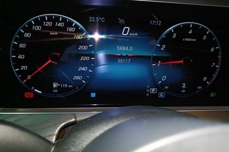 Used Mercedes-Benz E-Class 2022 E 300 Stylish Sports Edition Odometer Close Up