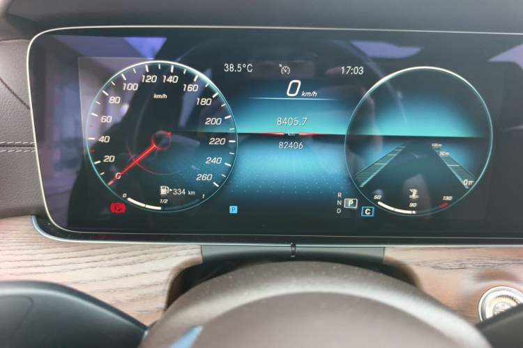 Used Mercedes-Benz E-Class 2022 E 300 L Stylish Model Odometer Close Up