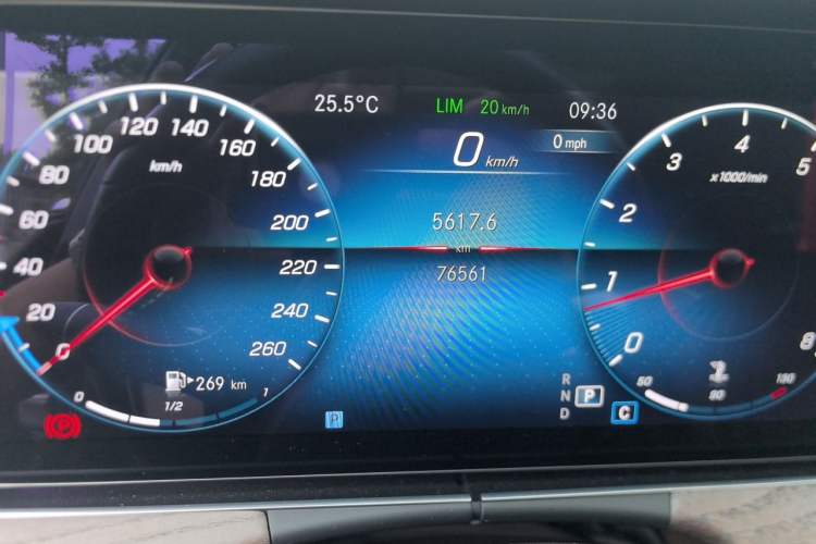 Used Mercedes-Benz E-Class 2022 E 300 L Stylish Model Odometer Close Up