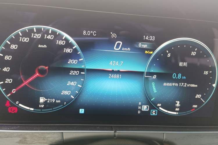 Used Mercedes-Benz E-Class 2022 Revised Version E 300 L Sporty and Stylish Edition Odometer Close Up