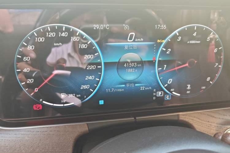 Used Mercedes-Benz E-Class 2022 E 300 L Stylish Model Odometer Close Up