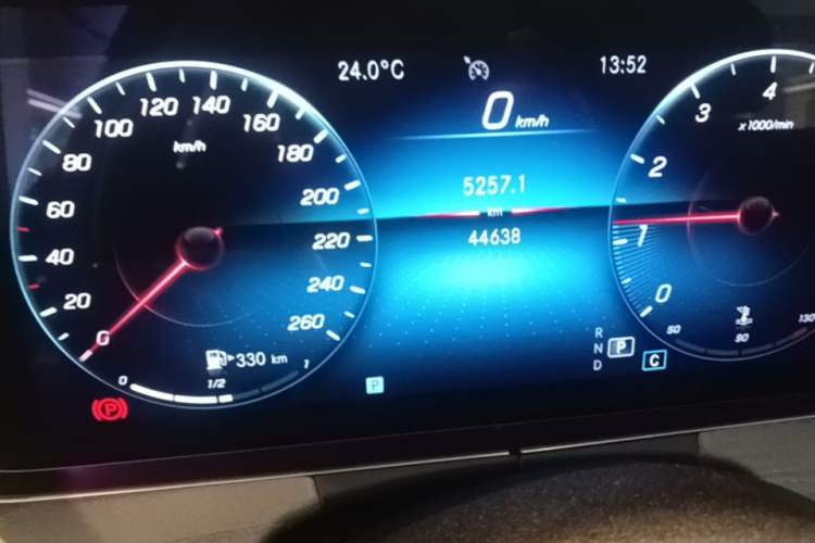 Used Mercedes-Benz E-Class 2022 Revised E 300 L Sporty and Stylish Edition Odometer Close Up