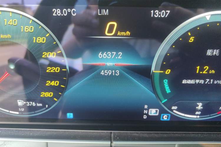 Used Mercedes-Benz E-Class 2022 E 260 L Sport Edition Odometer Close Up