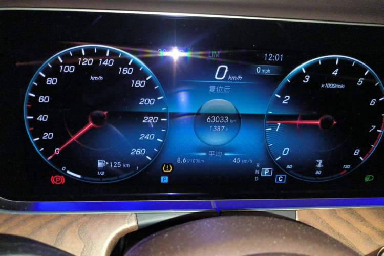 Used Mercedes-Benz E-Class 2022 Revised Version E 300 L Luxury Edition Odometer Close Up