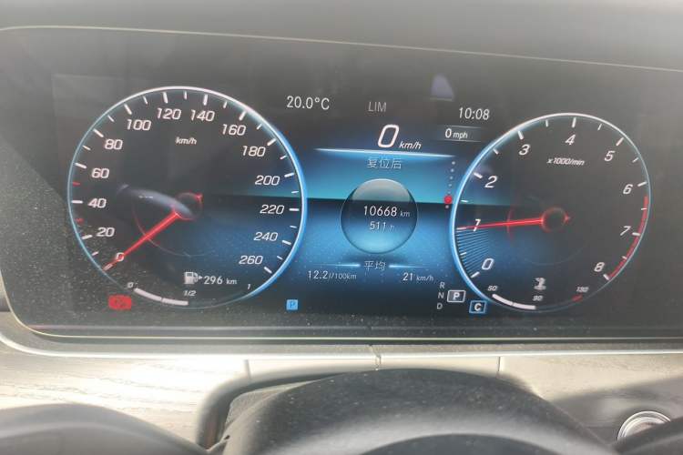 Used Mercedes-Benz E-Class 2022 Revised E 300 L Sporty and Stylish Edition Odometer Close Up