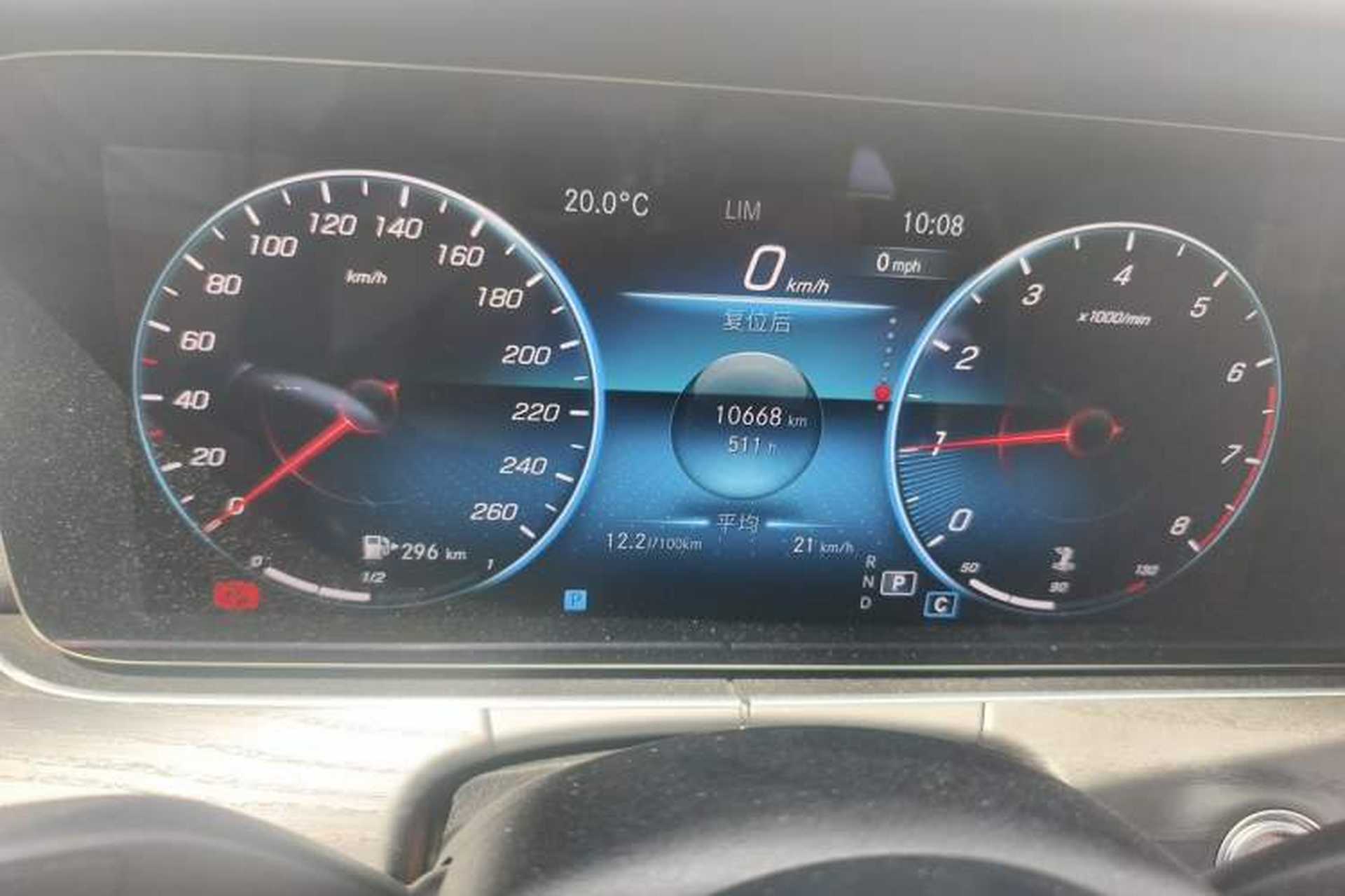 Used Mercedes-Benz E-Class 2022 Revised E 300 L Sporty and Stylish Edition Odometer Close Up