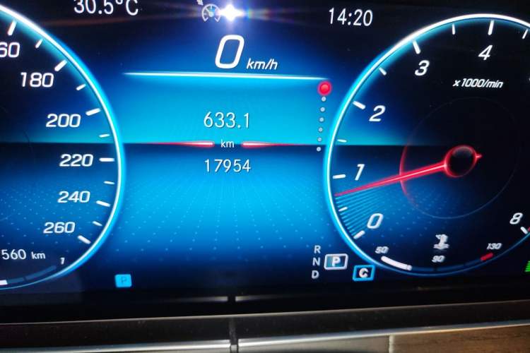Used Mercedes-Benz E-Class 2022 Revised E 300 L Sporty and Stylish Edition Odometer Close Up