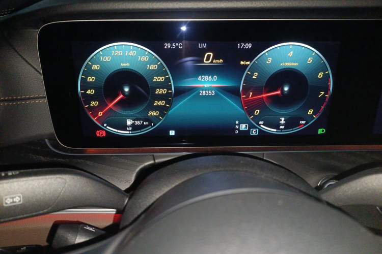 Used Mercedes-Benz E-Class 2023 E 300 L Sporty and Stylish Model Odometer Close Up