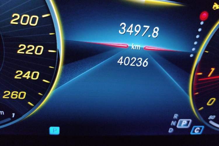 Used Mercedes-Benz E-Class 2023 E 300 L Luxury Model Odometer Close Up