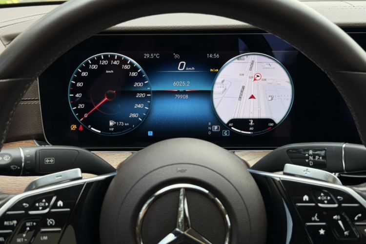 Used Mercedes-Benz E-Class 2023 E 300 L Luxury Model Odometer Close Up