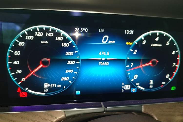 Used Mercedes-Benz E-Class 2023 E 300 L Luxury Model Odometer Close Up