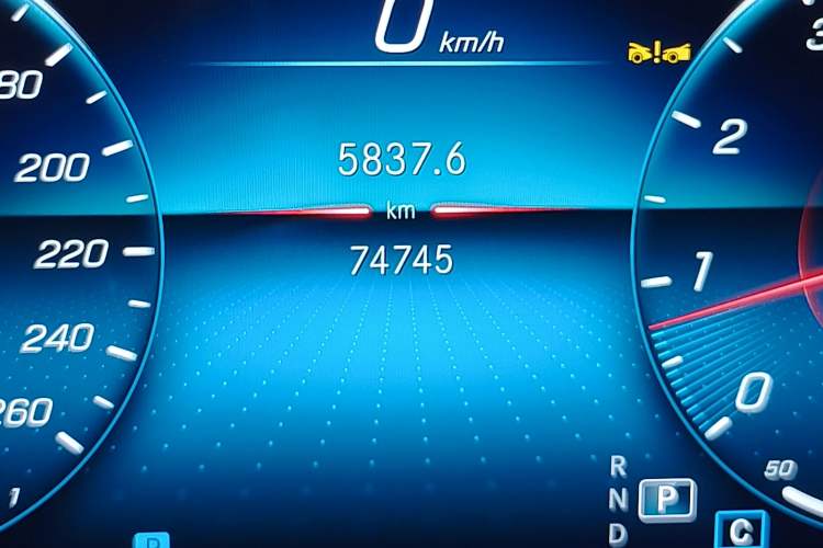 Used Mercedes-Benz E-Class 2023 E 300 L Luxury Model Odometer Close Up