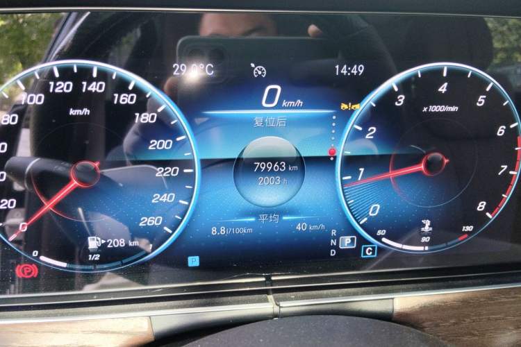 Used Mercedes-Benz E-Class 2023 E 300 L Stylish Model Odometer Close Up