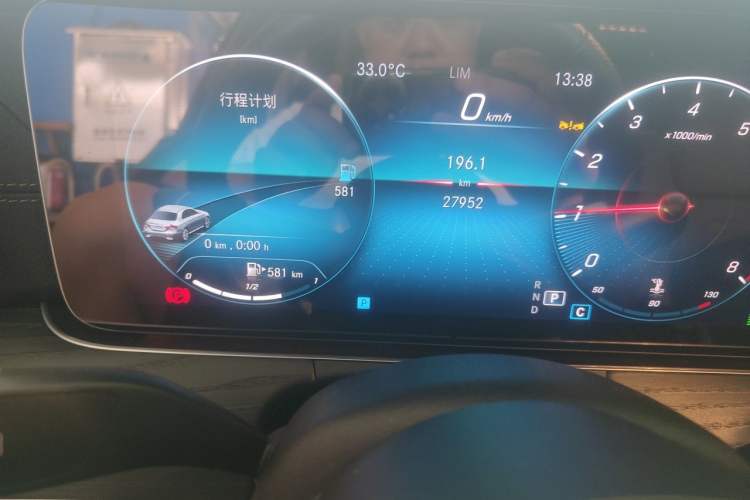 Used Mercedes-Benz E-Class 2023 E 300 L Sporty and Stylish Model Odometer Close Up