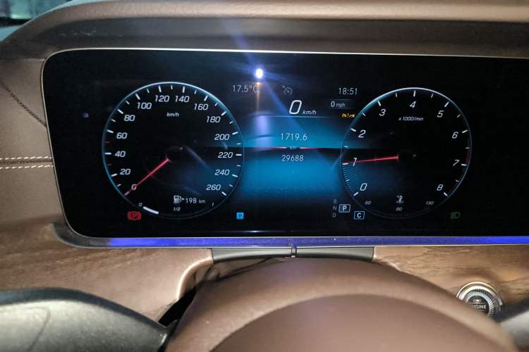 Used Mercedes-Benz E-Class 2023 E 300 L Stylish Model Odometer Close Up
