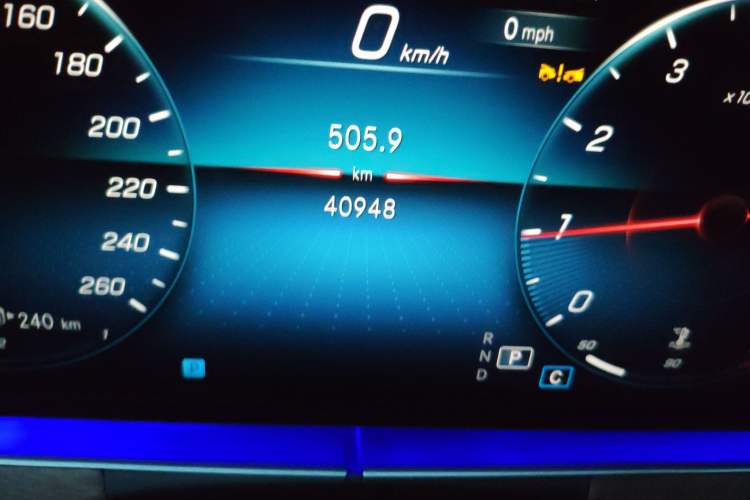 Used Mercedes-Benz E-Class 2023 Facelift E 260 L Odometer Close Up