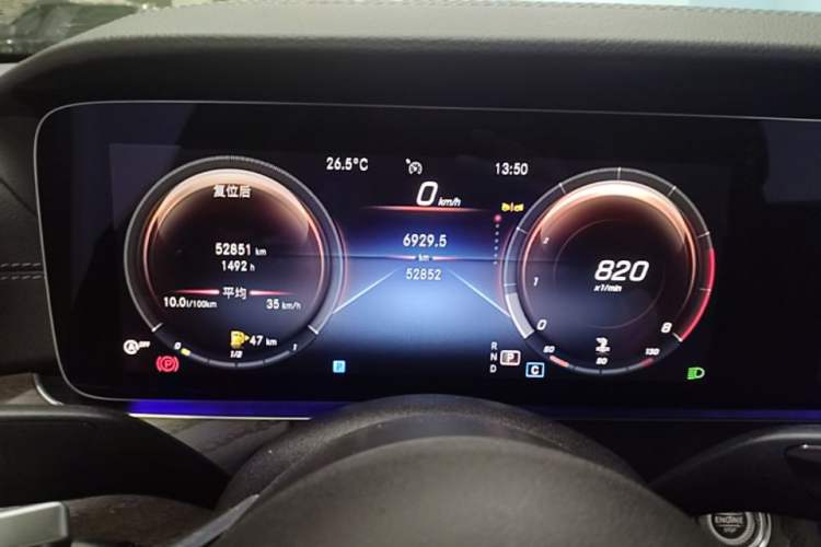 Used Mercedes-Benz E-Class 2023 E 300 L Stylish Model Odometer Close Up