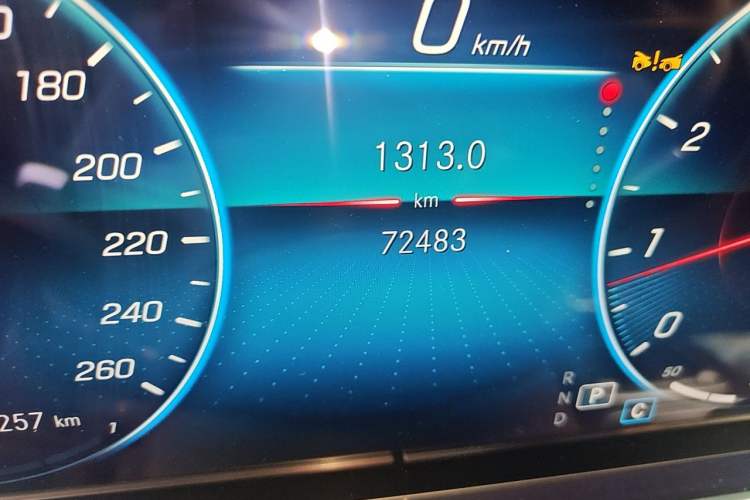 Used Mercedes-Benz E-Class 2023 E 300 L Sporty and Stylish Model Odometer Close Up