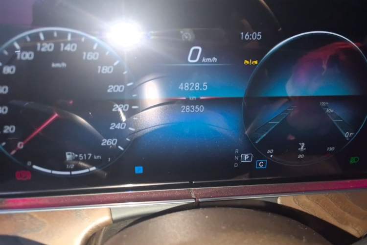 Used Mercedes-Benz E-Class 2023 E 300 L Luxury Model Odometer Close Up