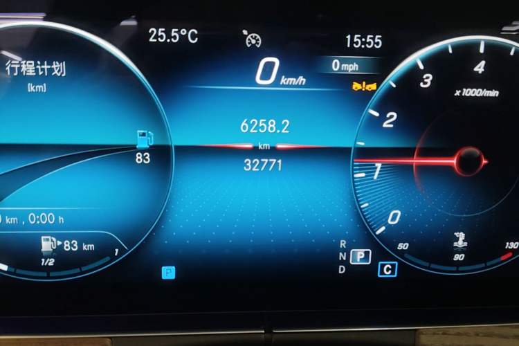 Used Mercedes-Benz E-Class 2023 E 300 L Stylish Model Odometer Close Up