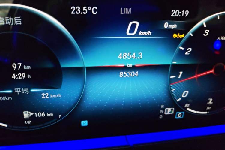 Used Mercedes-Benz E-Class 2023 E 300 L Sporty and Stylish Model Odometer Close Up