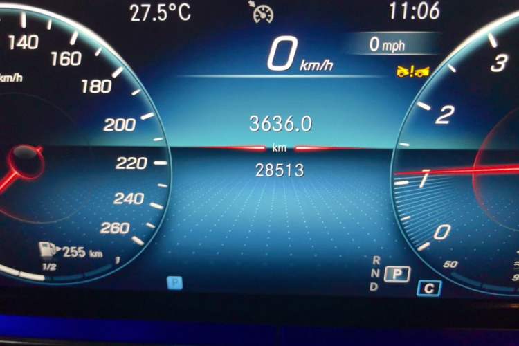 Used Mercedes-Benz E-Class 2023 Updated E 300 L Luxury Edition Odometer Close Up