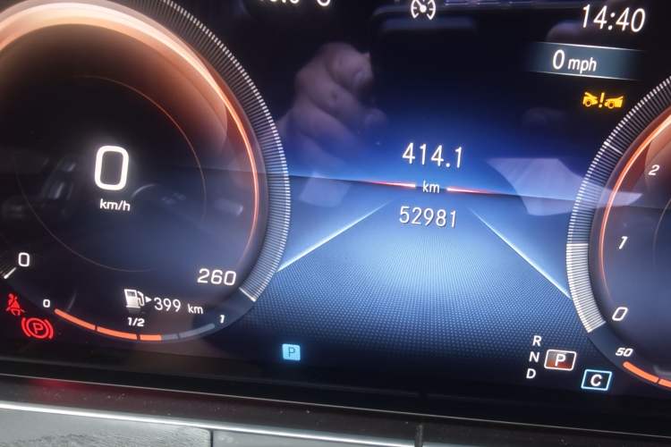 Used Mercedes-Benz E-Class 2023 E 300 L Sport Luxury Edition Odometer Close Up