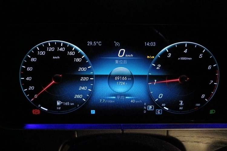 Used Mercedes-Benz E-Class 2023 E 260 L Sport Edition Odometer Close Up