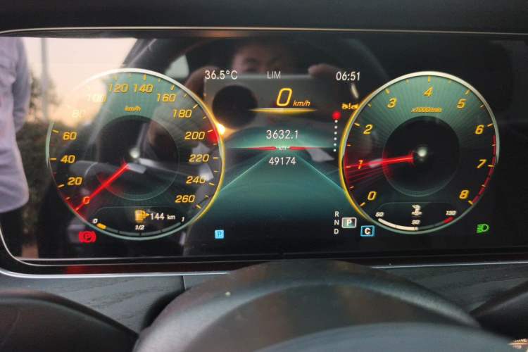 Used Mercedes-Benz E-Class 2023 E 300 L Sporty and Stylish Model Odometer Close Up