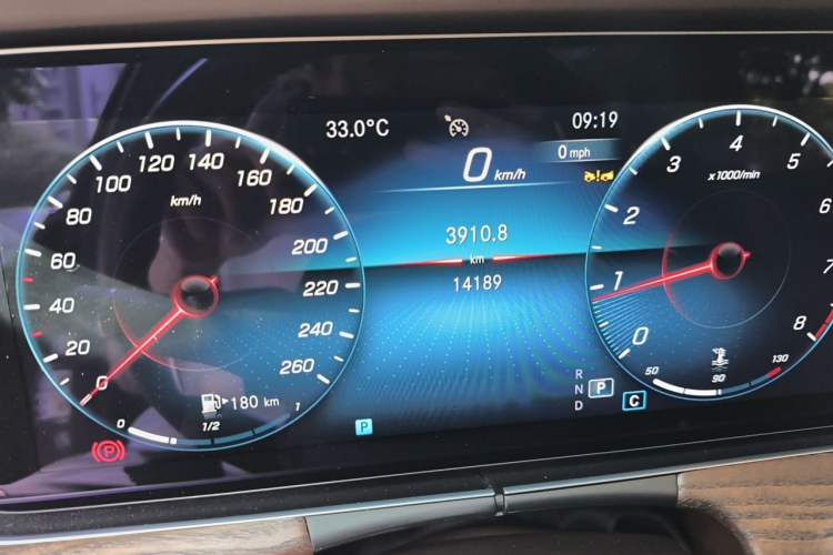 Used Mercedes-Benz E-Class 2023 E 300 L Luxury Model Odometer Close Up