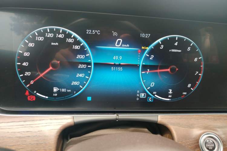 Used Mercedes-Benz E-Class 2023 E 300 L Stylish Model Odometer Close Up