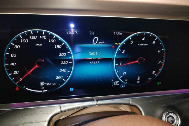 Used Mercedes-Benz E-Class 2023 E 300 L Stylish Model Odometer Close Up