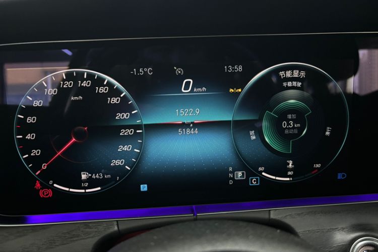 Used Mercedes-Benz E-Class 2023 E 260 L Sport Edition Odometer Close Up