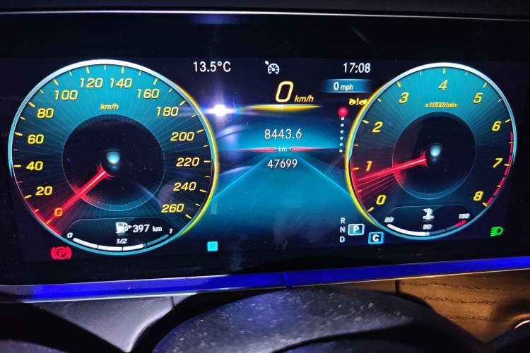 Used Mercedes-Benz E-Class 2023 E 300 L Sporty and Stylish Model Odometer Close Up