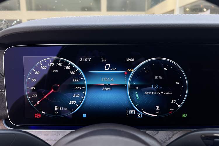 Used Mercedes-Benz E-Class 2023 E 300 L Luxury Model Odometer Close Up