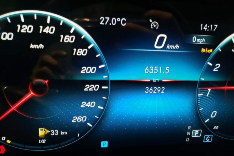 Used Mercedes-Benz E-Class 2023 E 300 L Sport Luxury Edition Odometer Close Up
