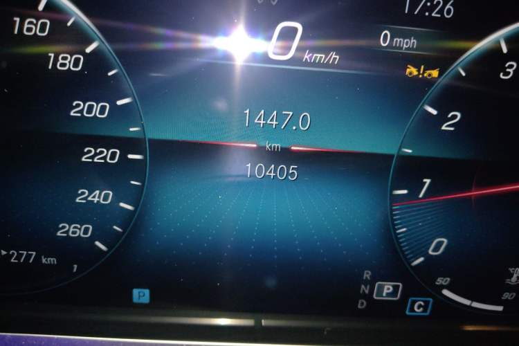 Used Mercedes-Benz E-Class 2023 E 300 L Stylish Model Odometer Close Up