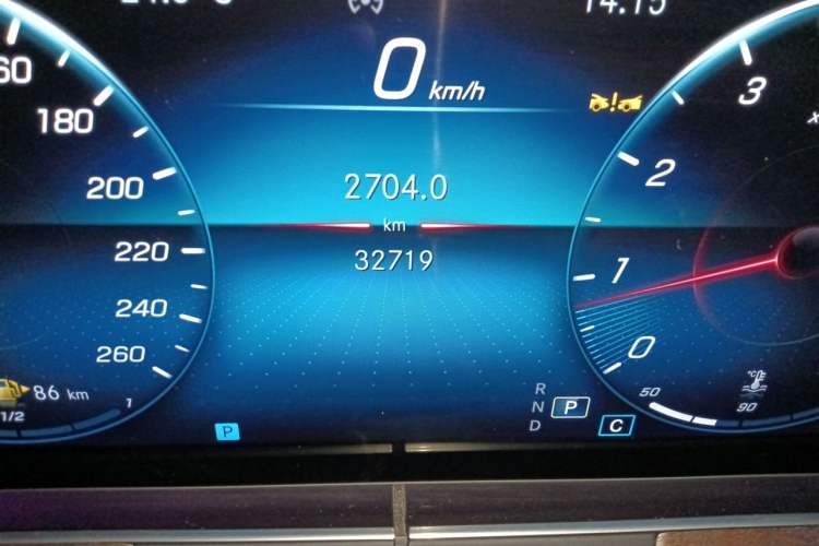 Used Mercedes-Benz E-Class 2023 E 300 L Luxury Model Odometer Close Up