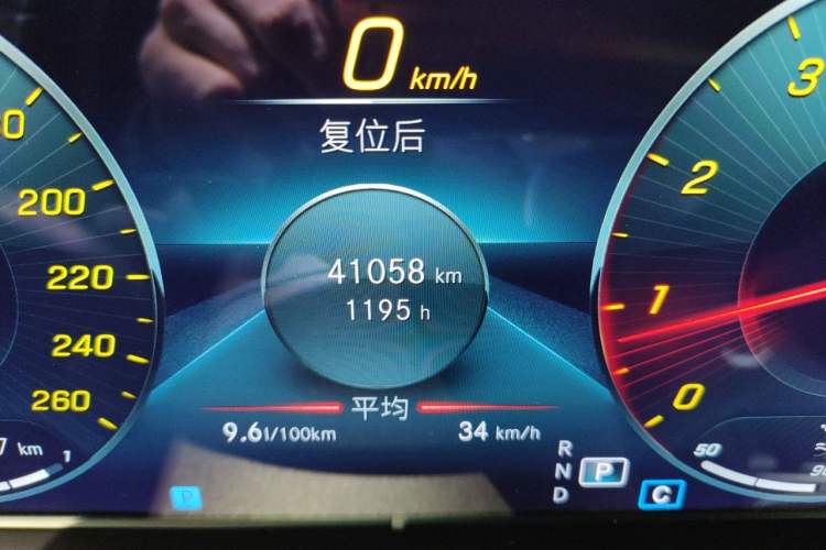 Used Mercedes-Benz E-Class 2023 E 300 L Stylish Model Odometer Close Up