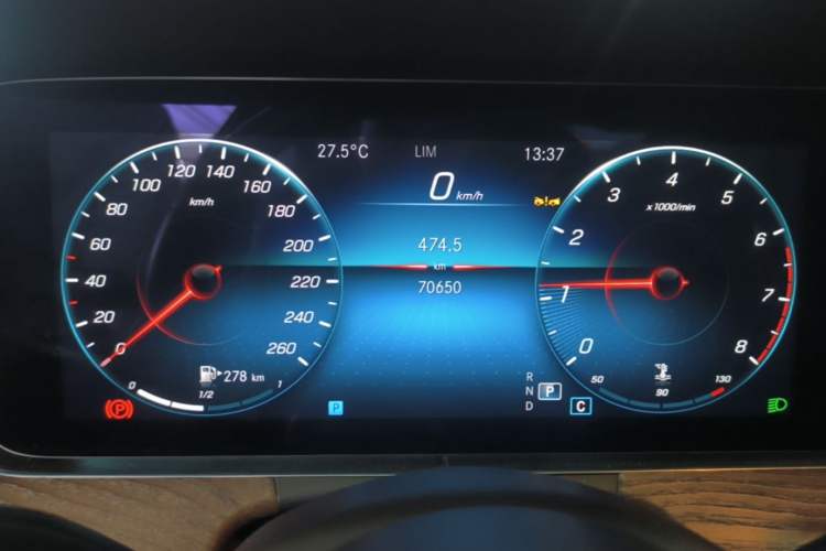 Used Mercedes-Benz E-Class 2023 E 300 L Luxury Model Odometer Close Up